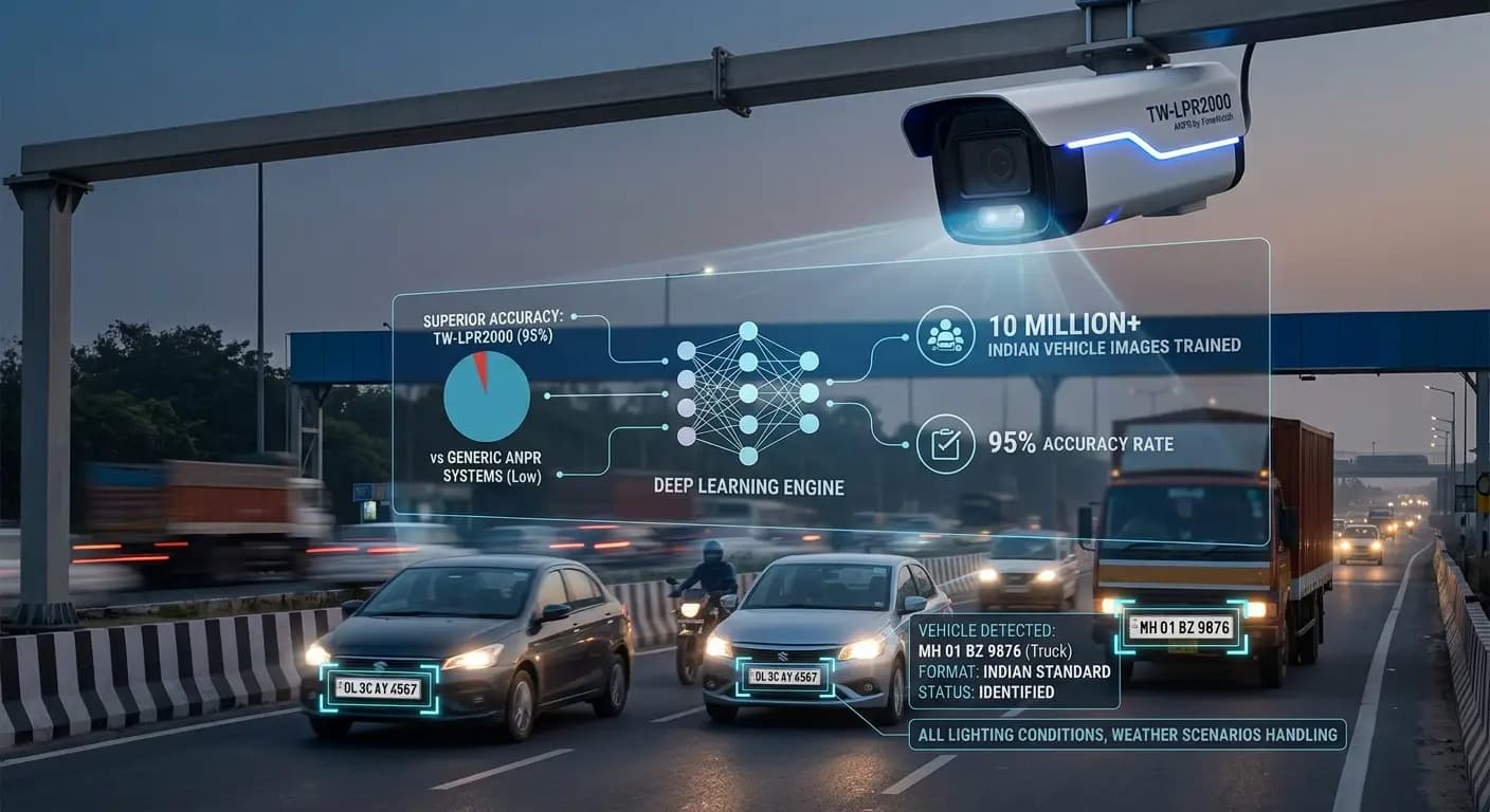 TimeWatch TW-LPR2000 ANPR camera system | Indian license plate recognition | Vehicle identification technology