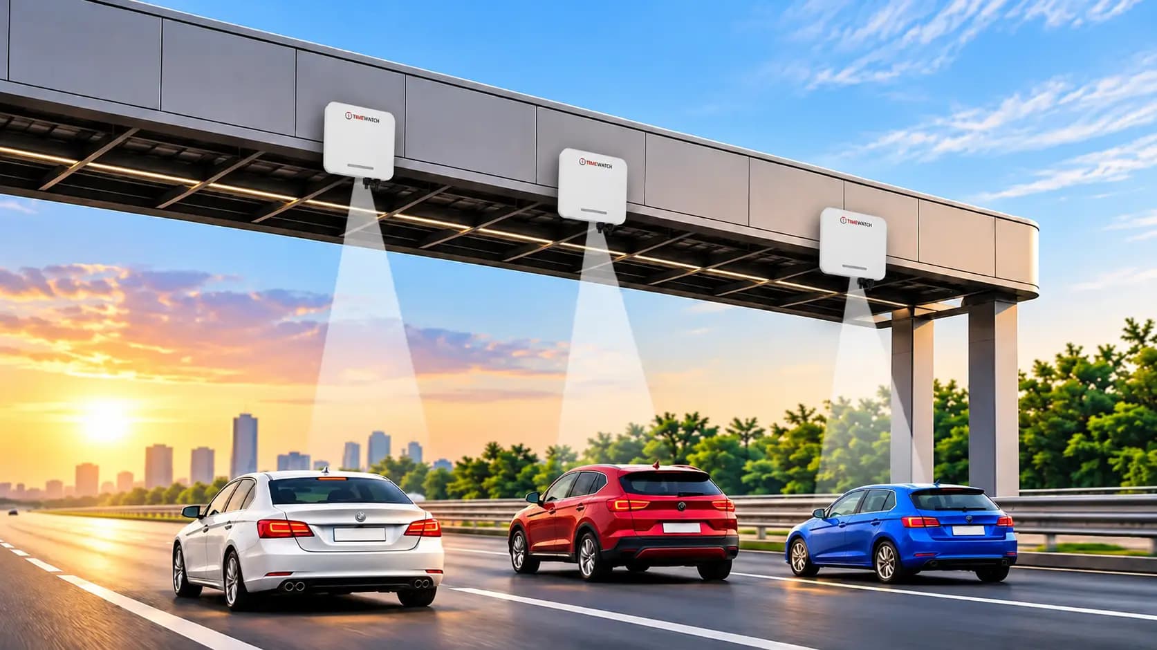 UHF RFID readers reading vehicles at a gate in Indore